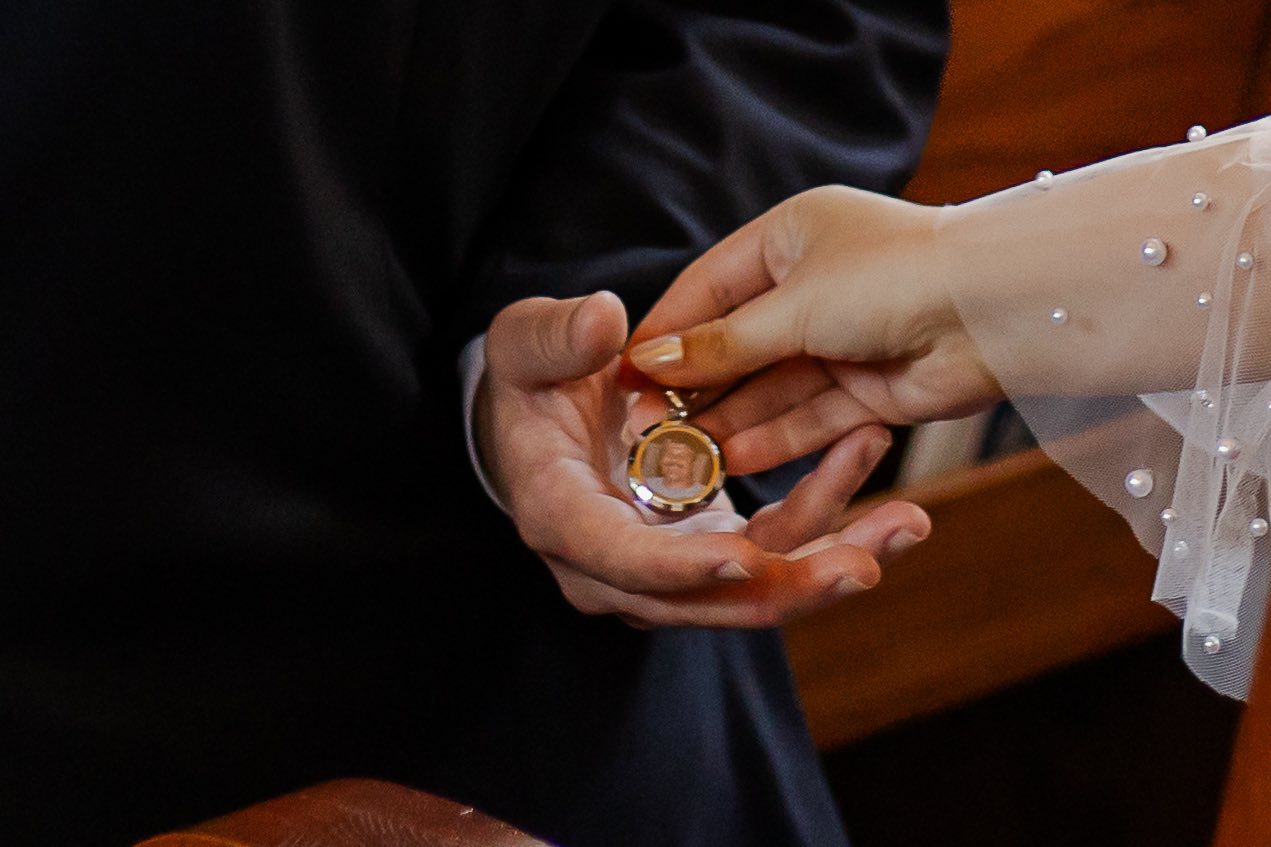Wedding rings detail shot